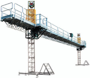 Plataforma de trabalho de escalada do mastro gêmeo/equipamento de segurança de escalada 1500 - 3600kgs para a construção